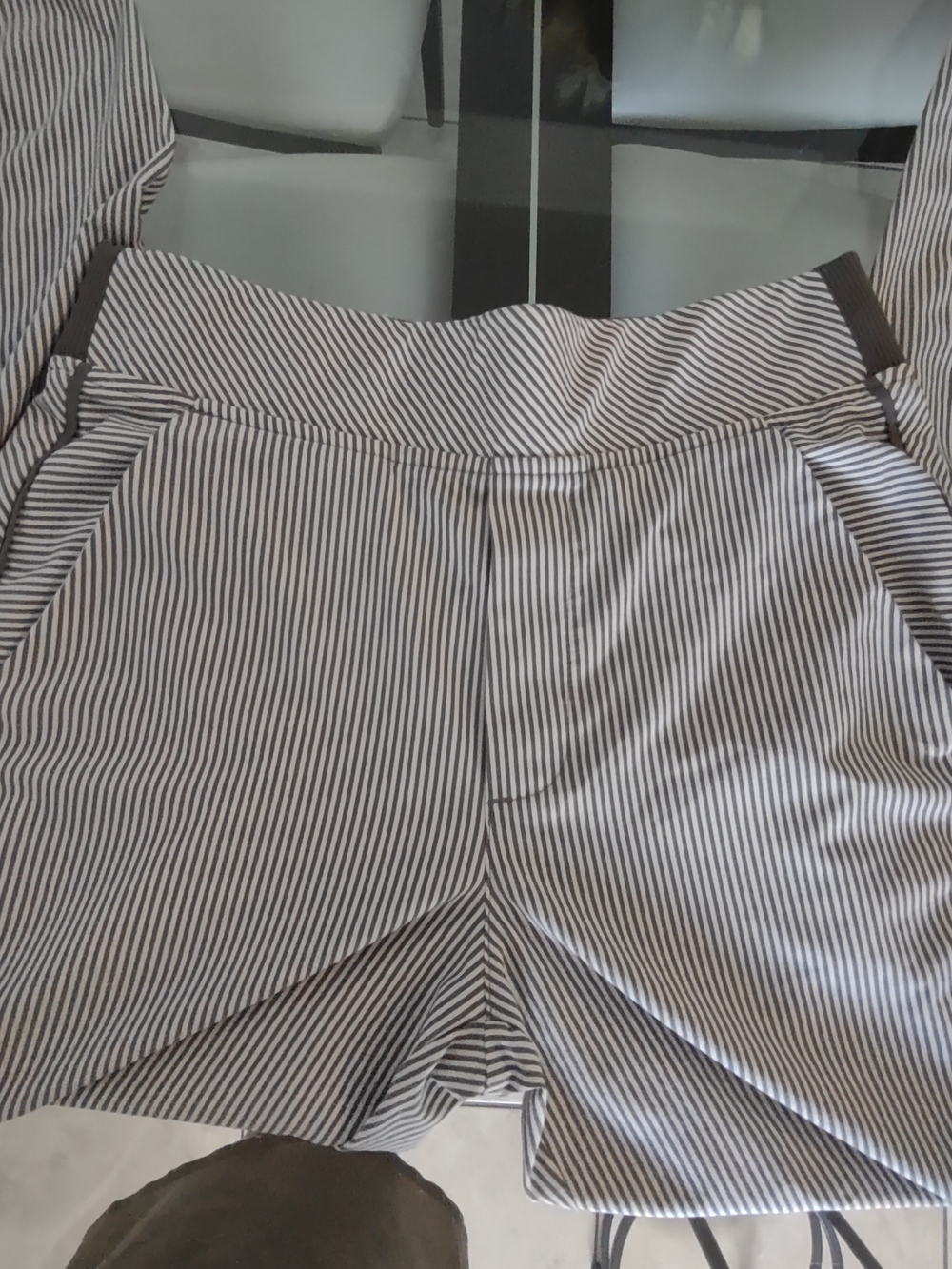 Athleta Women’s Brown & White Pinstripe Track  Pants